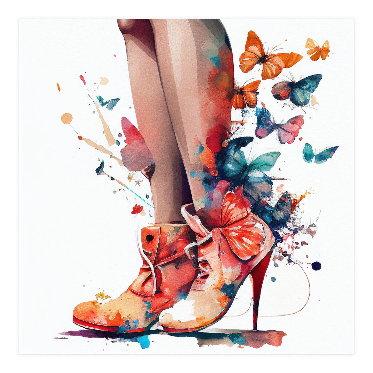 Butterfly Heels Splash (Print Only)