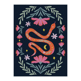 Cute Floral Snake (Print Only) thumbnail
