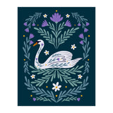 Swan Purple And Teal (Print Only) thumbnail