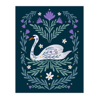 Swan Purple And Teal (Print Only)