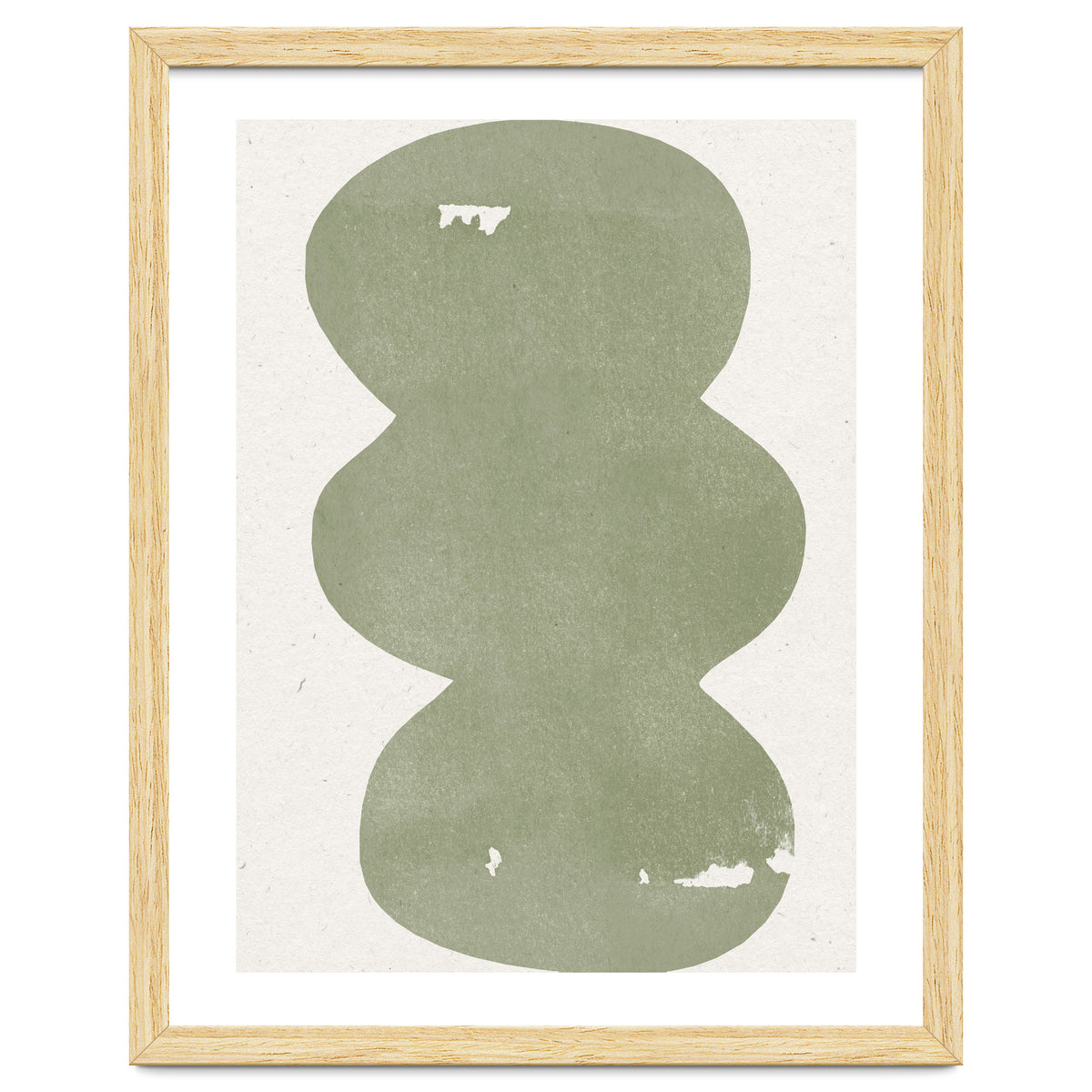 GREEN WATERCOLOR SHAPES NO.2