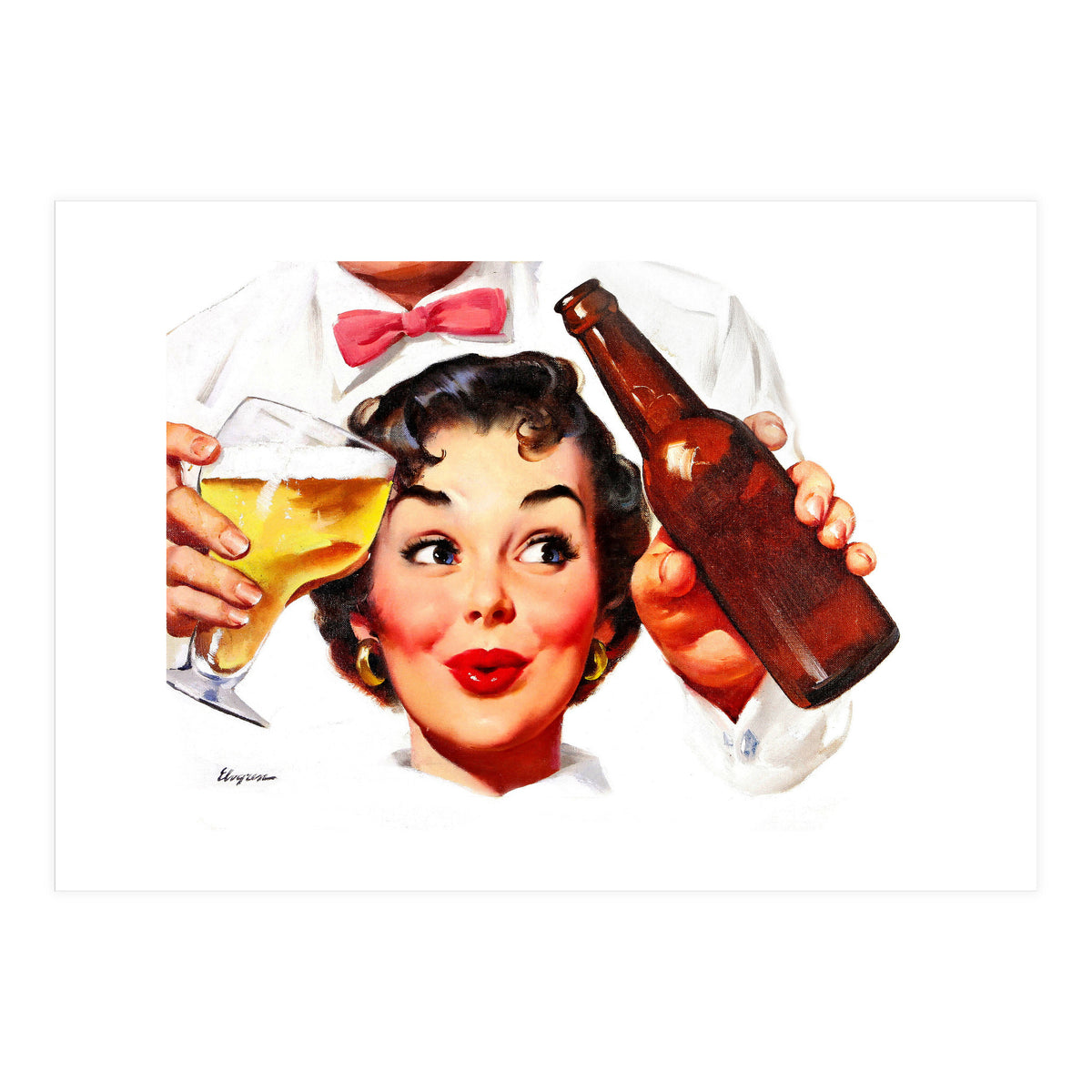 Pinup Beer Lover (Print Only)