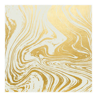 Gold Rush Minimal Illustration, Abstract Shine Luxe Glow Metallic Shimmer Golden Graphic Design (Print Only)