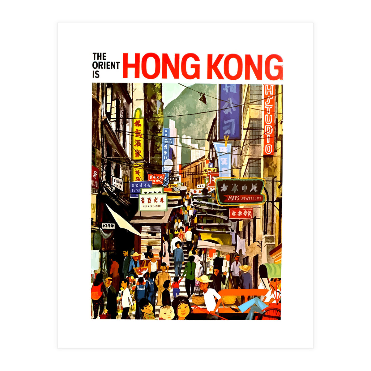 Hong Kong, in People Crowd (Print Only)