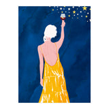 Pour Me Some Magic, Moon Stars Night Sky, Bohemian Woman Positivity Hope Miracle, Wine Holidays New Years Eclectic Gifts (Print Only) thumbnail