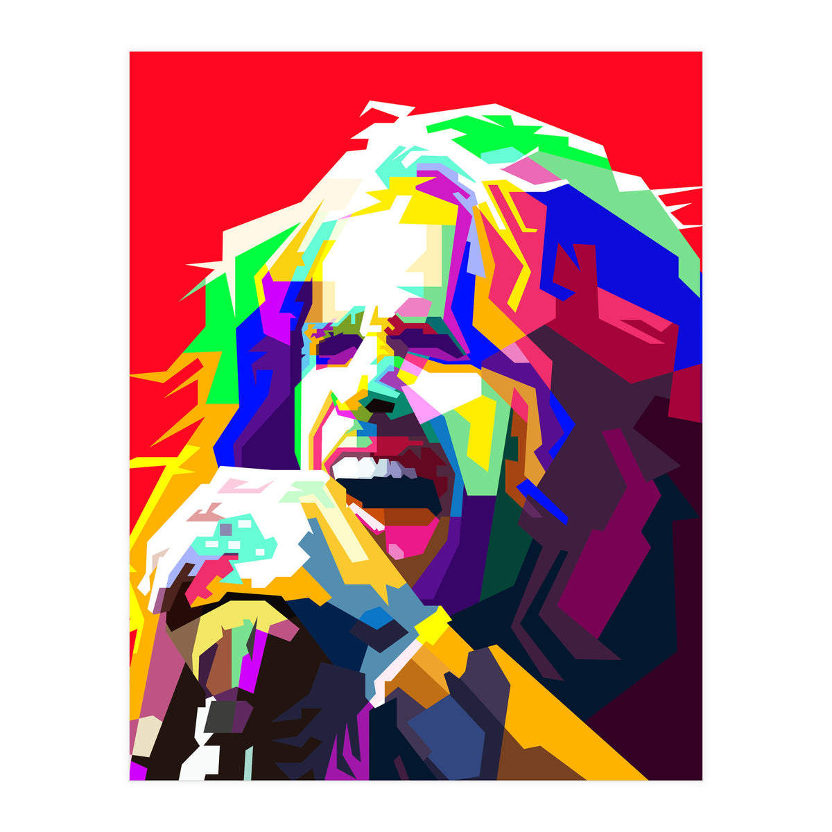Steven Tyler Aerosmith Singer Classic Rock WPAP Style Illustration Trending Now (Print Only)
