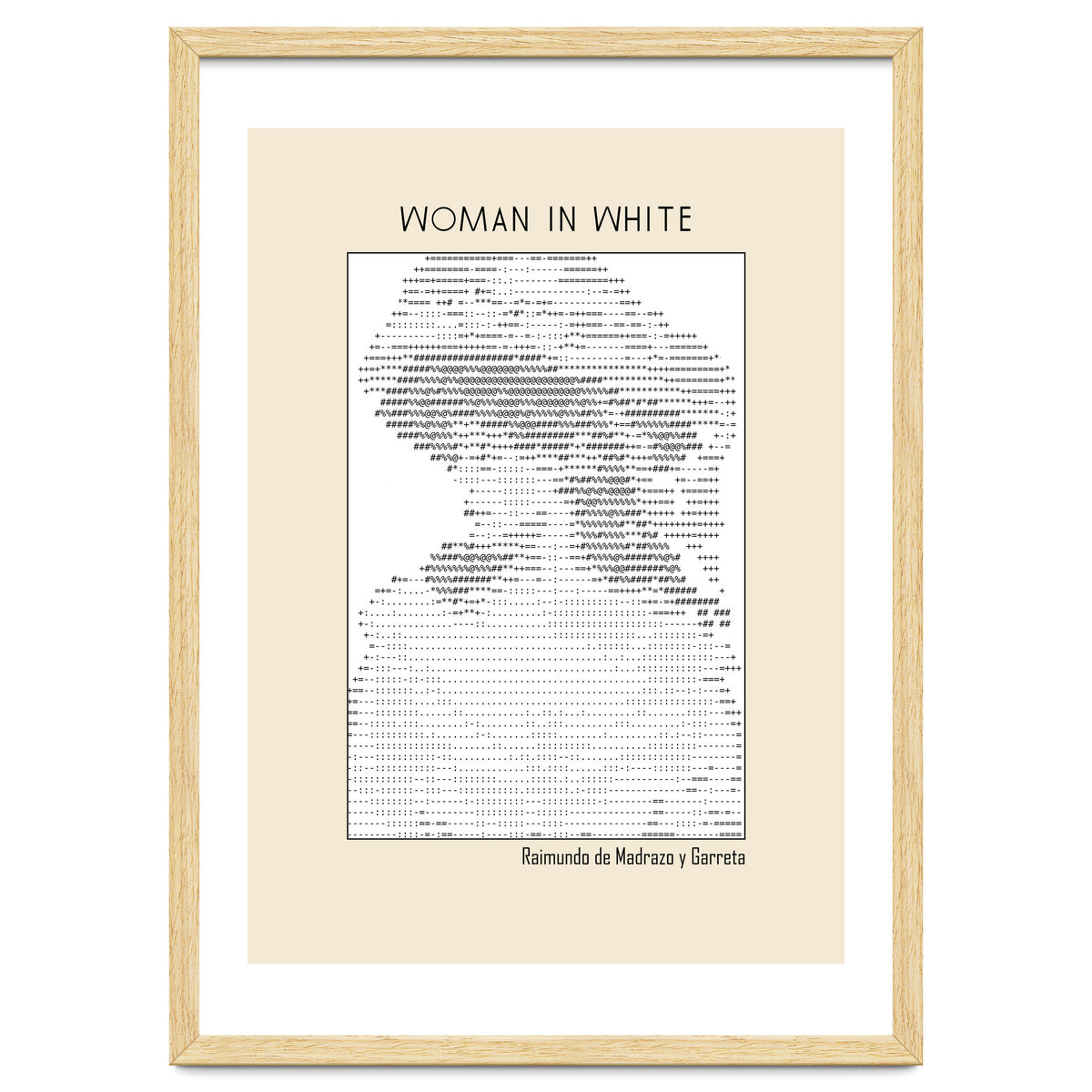 Woman In White – Raimundo De Madrazo Y Garreta (ascii Art)