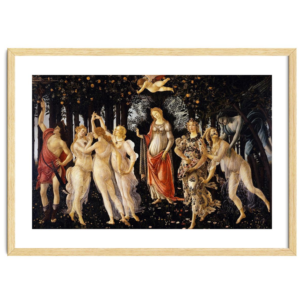 Sandro Botticelli – La Primavera (1482) | Classical Renaissance Masterpiece – Mythological Spring Scene