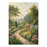 Enchanted English Cottage Garden Oil Painting (Print Only) thumbnail