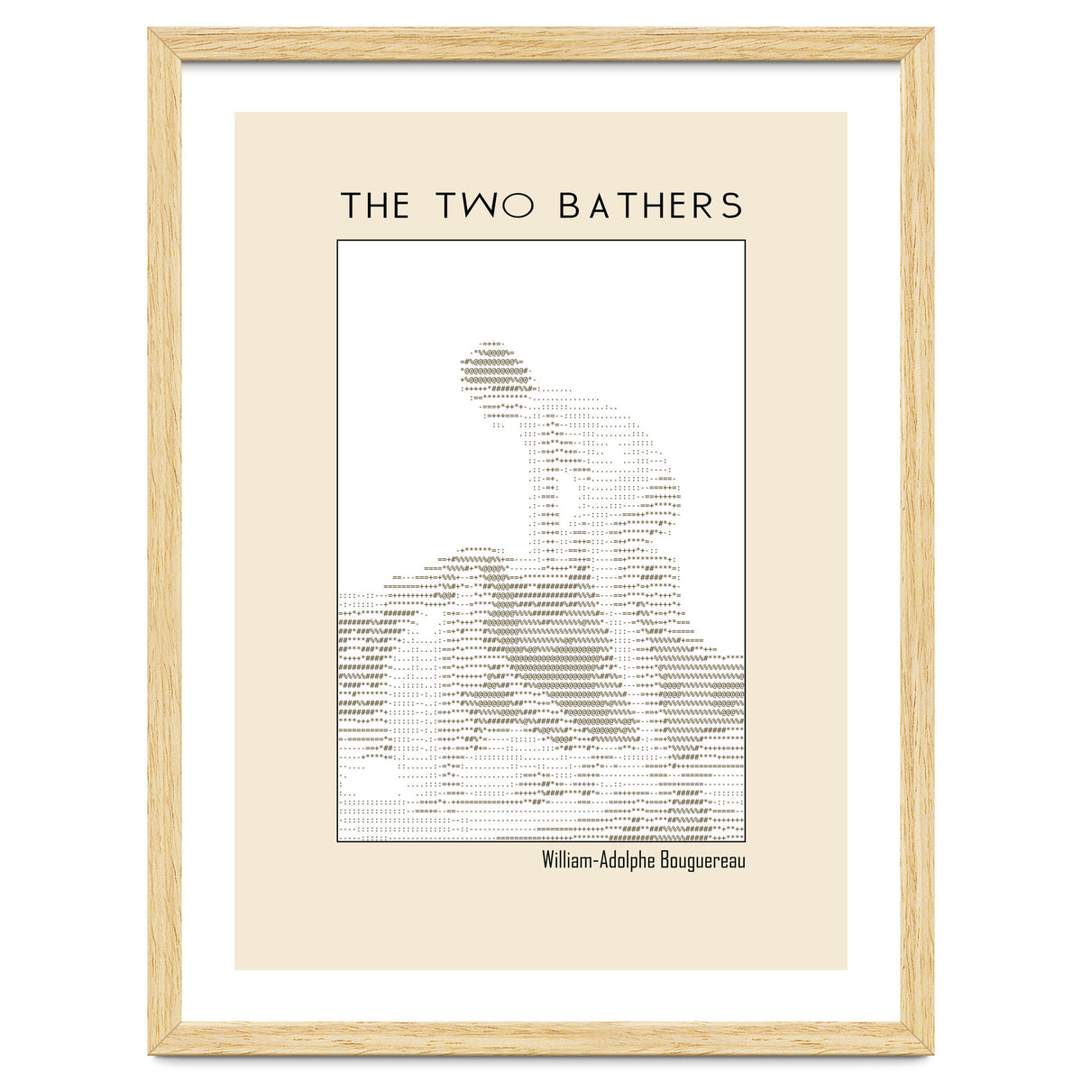 The two bathers (1884) – William-Adolphe Bouguereau (ascii art)