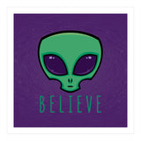 Believe Alien Head (Print Only) thumbnail