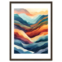 Abstract Ethereal Mountain Landscape