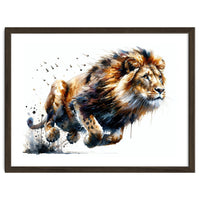 Dynamic Lion In Motion