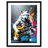 Wolf playing guitar, graffiti thumbnail