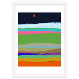 Iceland, Abstract Nature Travel Landscape, Eclectic Rainbow Retro Concept, Colorful Boho Modern Contemporary thumbnail