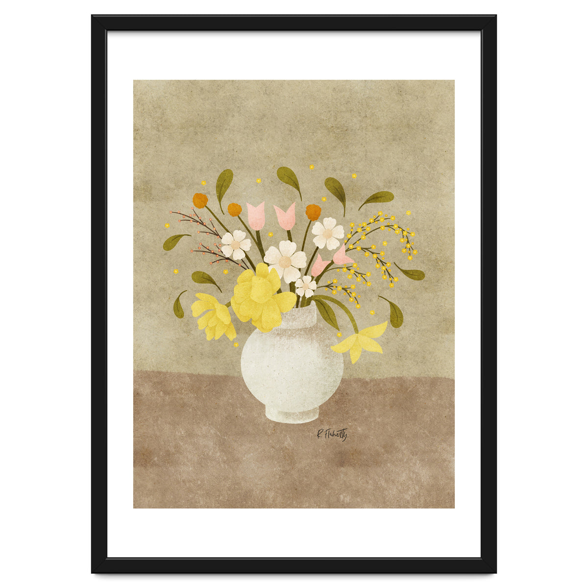 Spring Vase Of Tulips