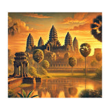 Vintage Cambodia, Angkor Wat Sunrise Poster (Print Only) thumbnail