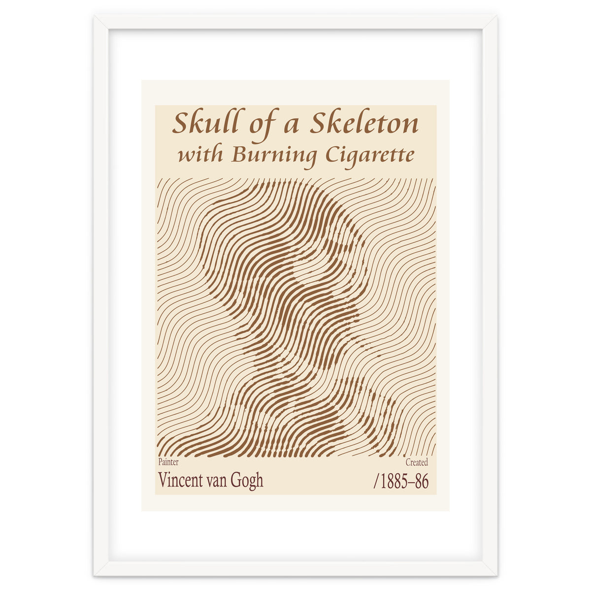 Skull of a Skeleton with Burning Cigarette - Vincent van Gogh (1885–86)