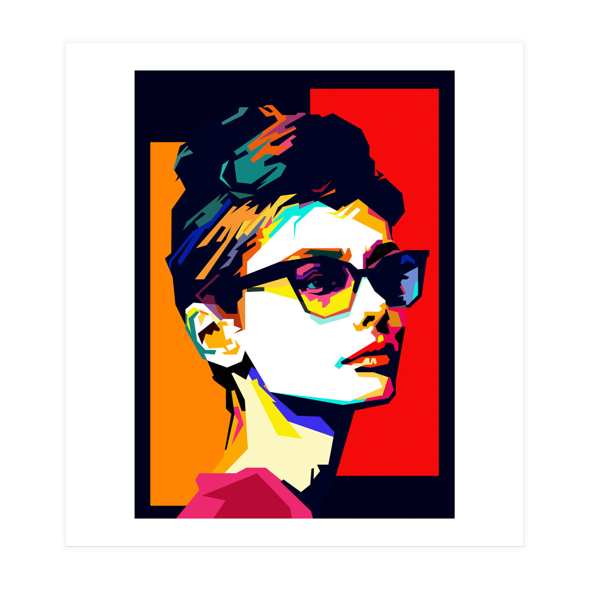 Audrey Hepburn Hollywood Star Pop Art WPAP (Print Only)
