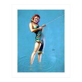 Pinup Fishing Girl (Print Only) thumbnail