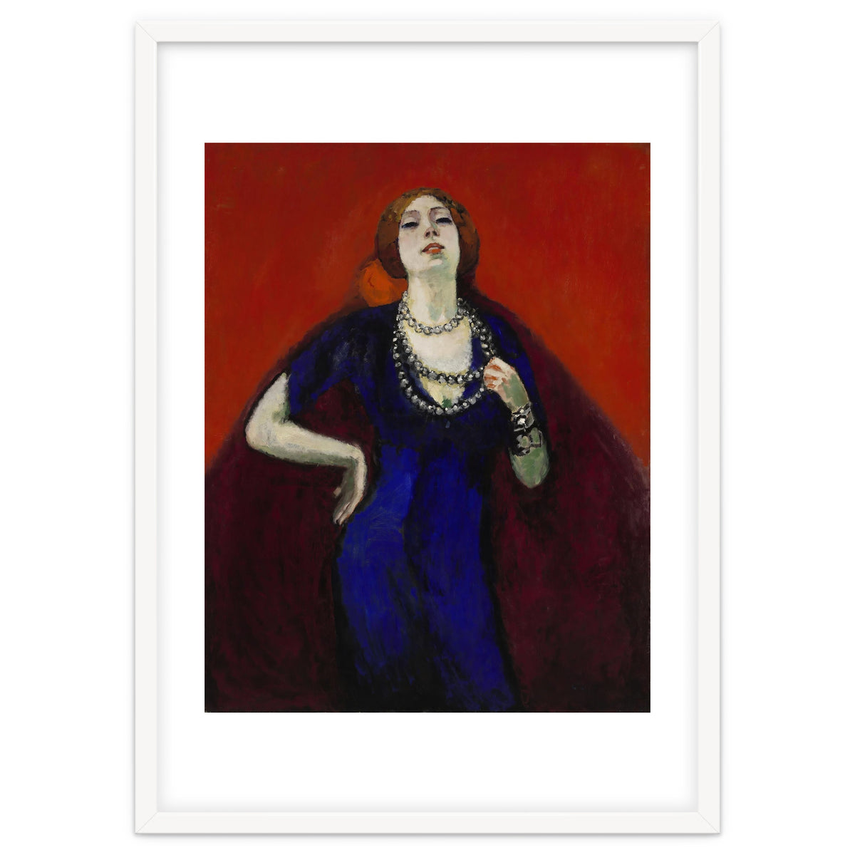 The Blue Dress. Date: 1911. Dimensions: 146.2 cm x 114.4 cm, 161.0 cm x 129.4 cm.