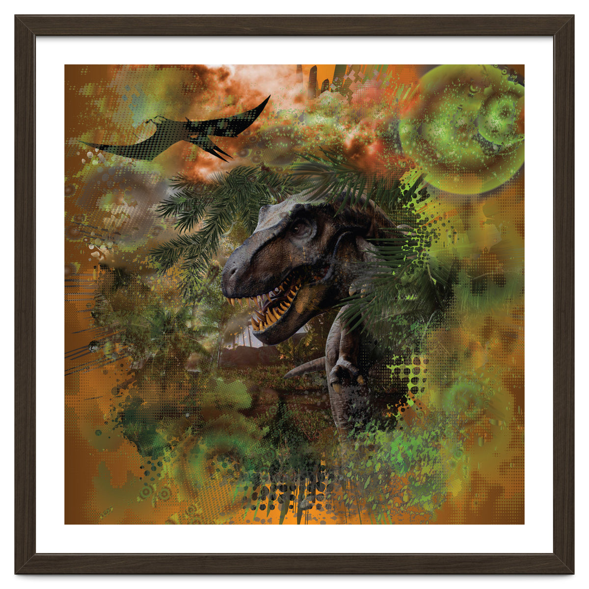 Dinosaur Jurassic T-Rex Collage