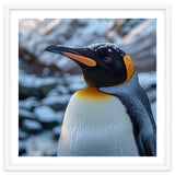 King Penguin In The Snow With Frosty Head thumbnail