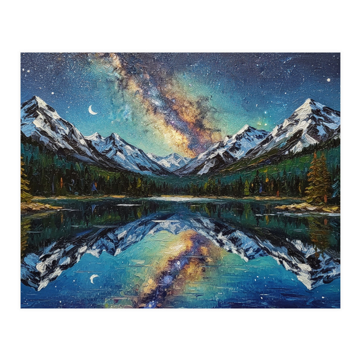 Midnight Mountain Reflection (Print Only)