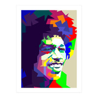 Jimi Hendrix Rock And Blues Music Pop Art (Print Only)