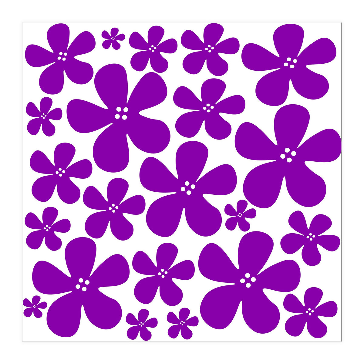 Purple Flowers Pattern (Print Only)