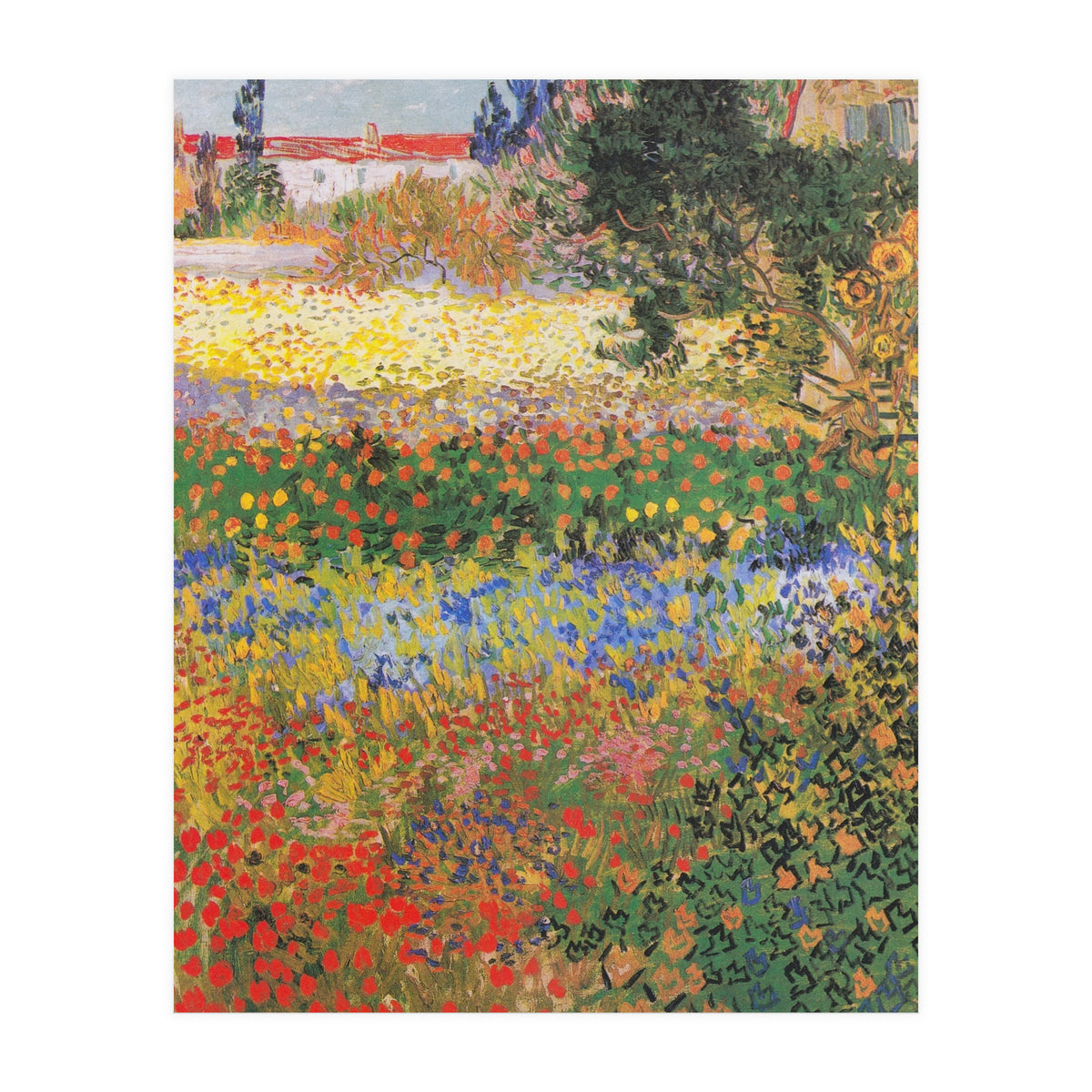 Vincent van Gogh – Flowering Garden – Classic Floral Masterpiece (Print Only)