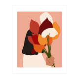 The Comfort Zone, Pastel Bohemian Woman, Floral Self Care Self Love Positivity Growth, Eclectic Boho Concept (Print Only) thumbnail