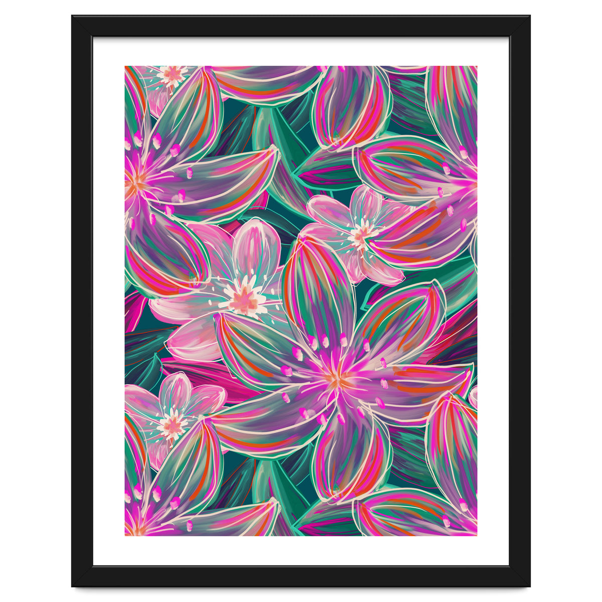 Fluo Bloom Purple & Emerald