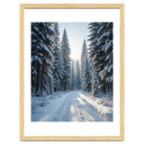 Serene Winter Wonderland Forest Road thumbnail