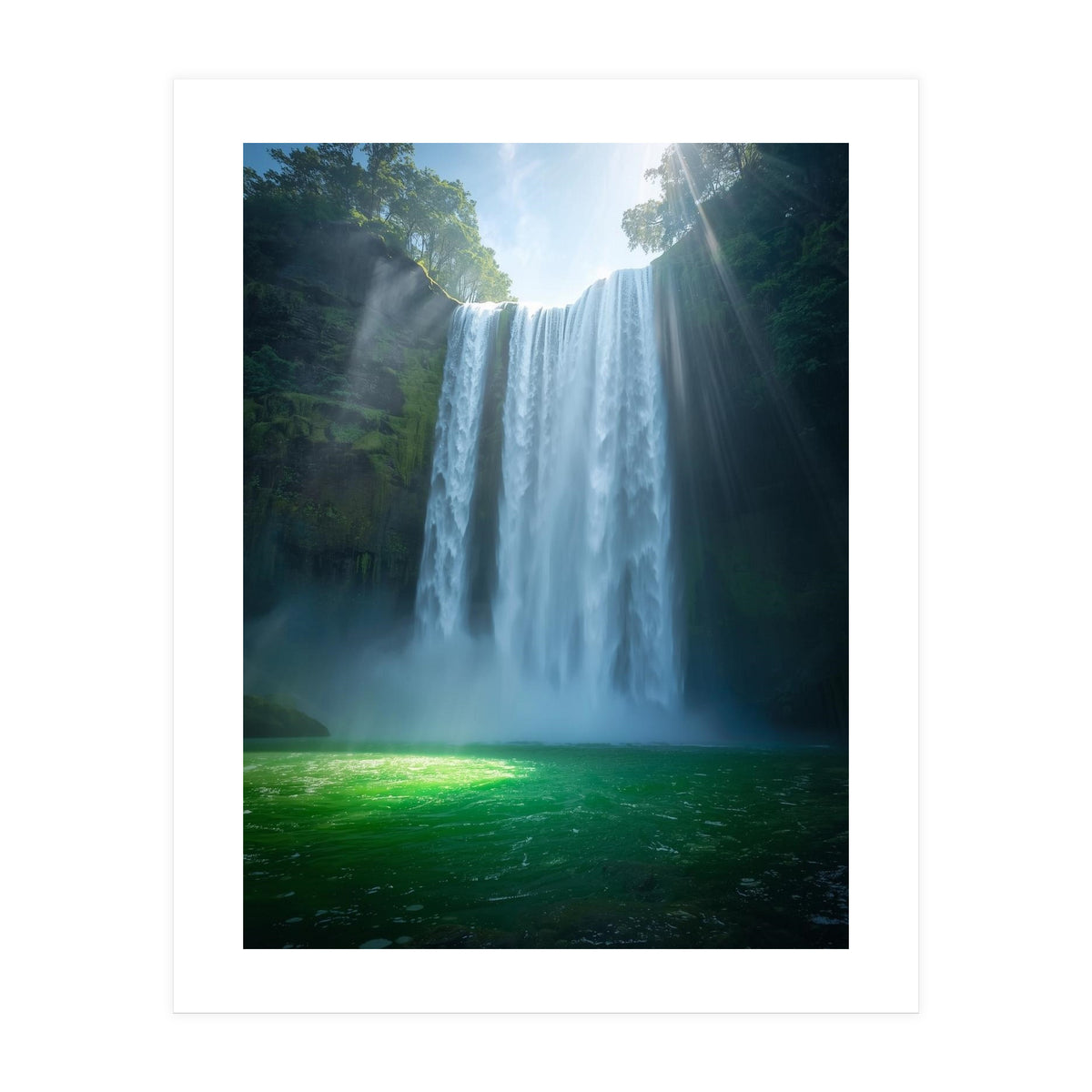 Lush Sun-Drenched Autumn Forest (Print Only)