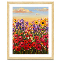 Vibrant Wildflower Field Oil Painting