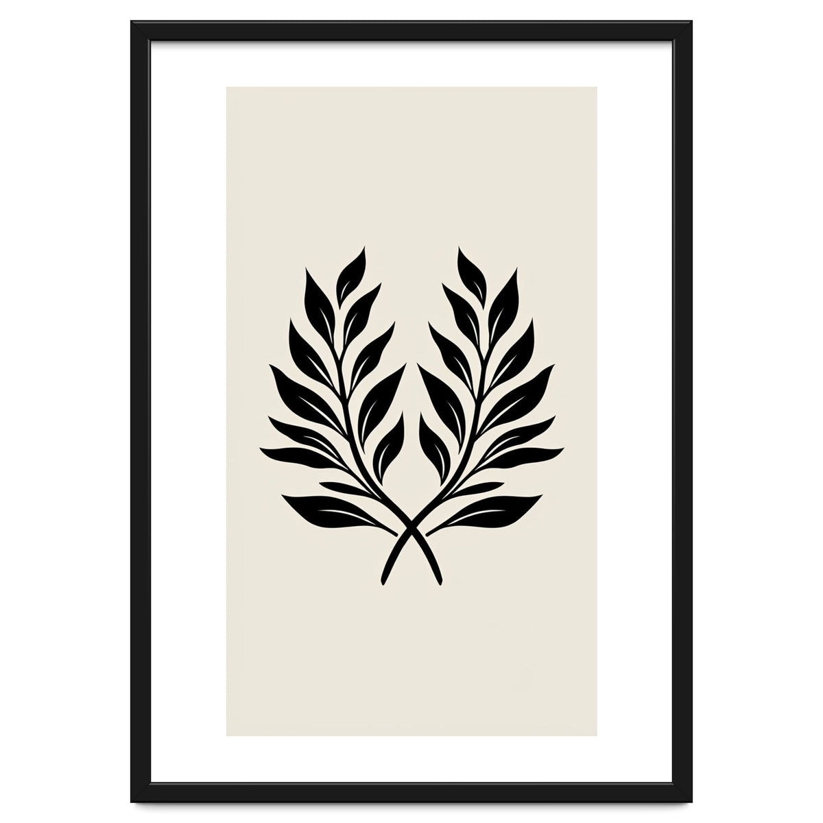 Minimalist Laurel Wreath: Botanical Line Art