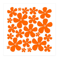 Orange Flowers Pattern (Print Only)