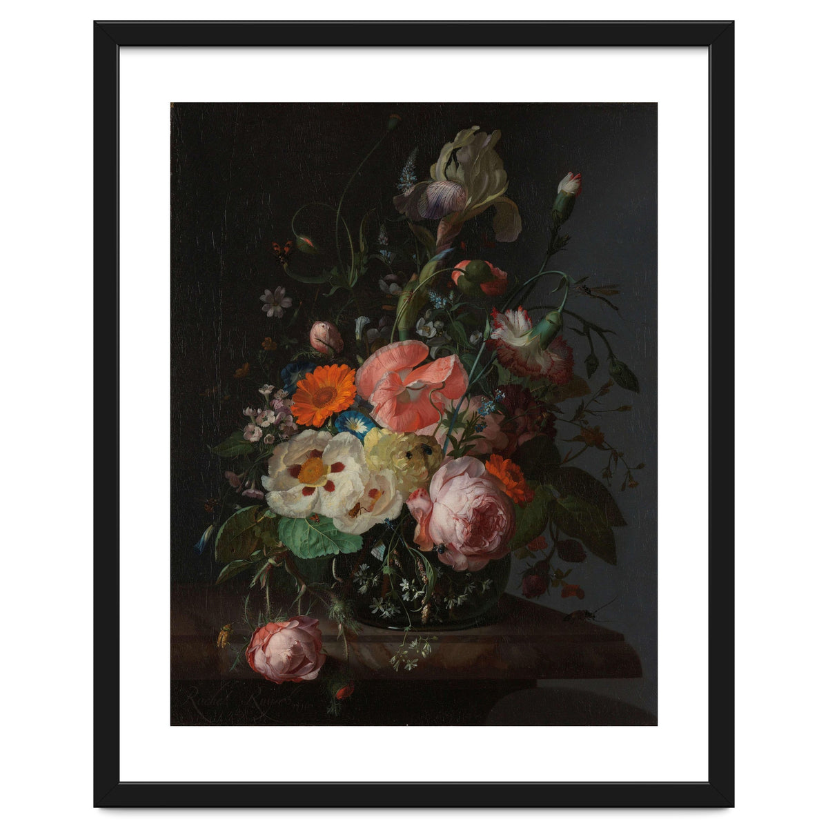 Still Life with Flowers on a Marble Tabletop. Dating: 1716. Measurements: h 48.5 cm × w 39.5 cm.