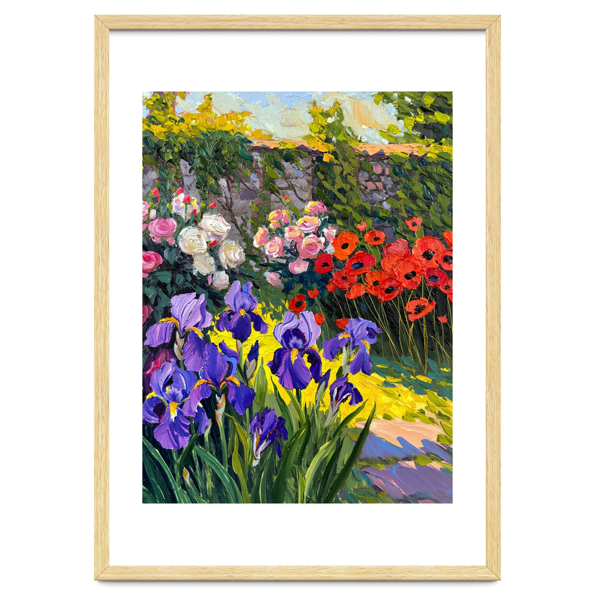 Sun-Drenched Secret Garden Oil Painting