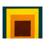JOSEF ALBERS - HOMAGE TO THE SQUARE DARK GREEN YELLOW ORANGE BROWN  (Print Only) thumbnail