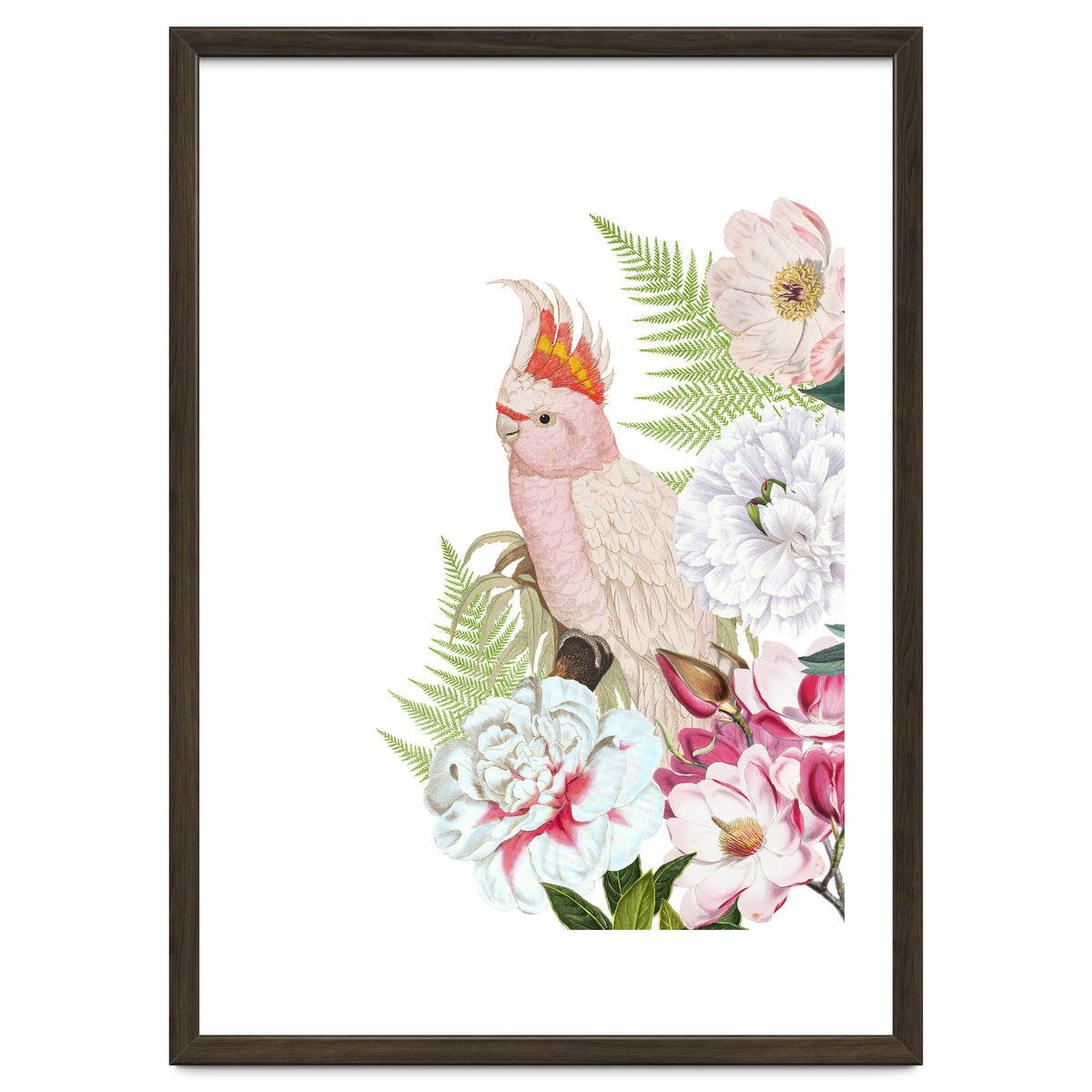 Cockatoo in Flower Jungle