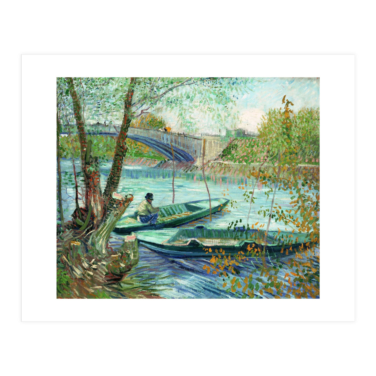 Vincent Van Gogh / 'Fishing in Spring, the Pont de Clichy ', 1887, Oil on canvas, 49 x 58 cm. (Print Only)