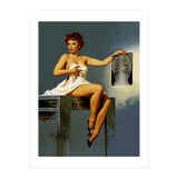 Pin Up Sexy Girl At The Doctor (Print Only) thumbnail