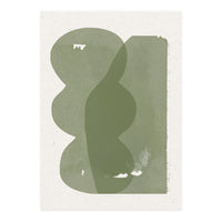 GREEN WATERCOLOR SHAPES NO.1  (Print Only)