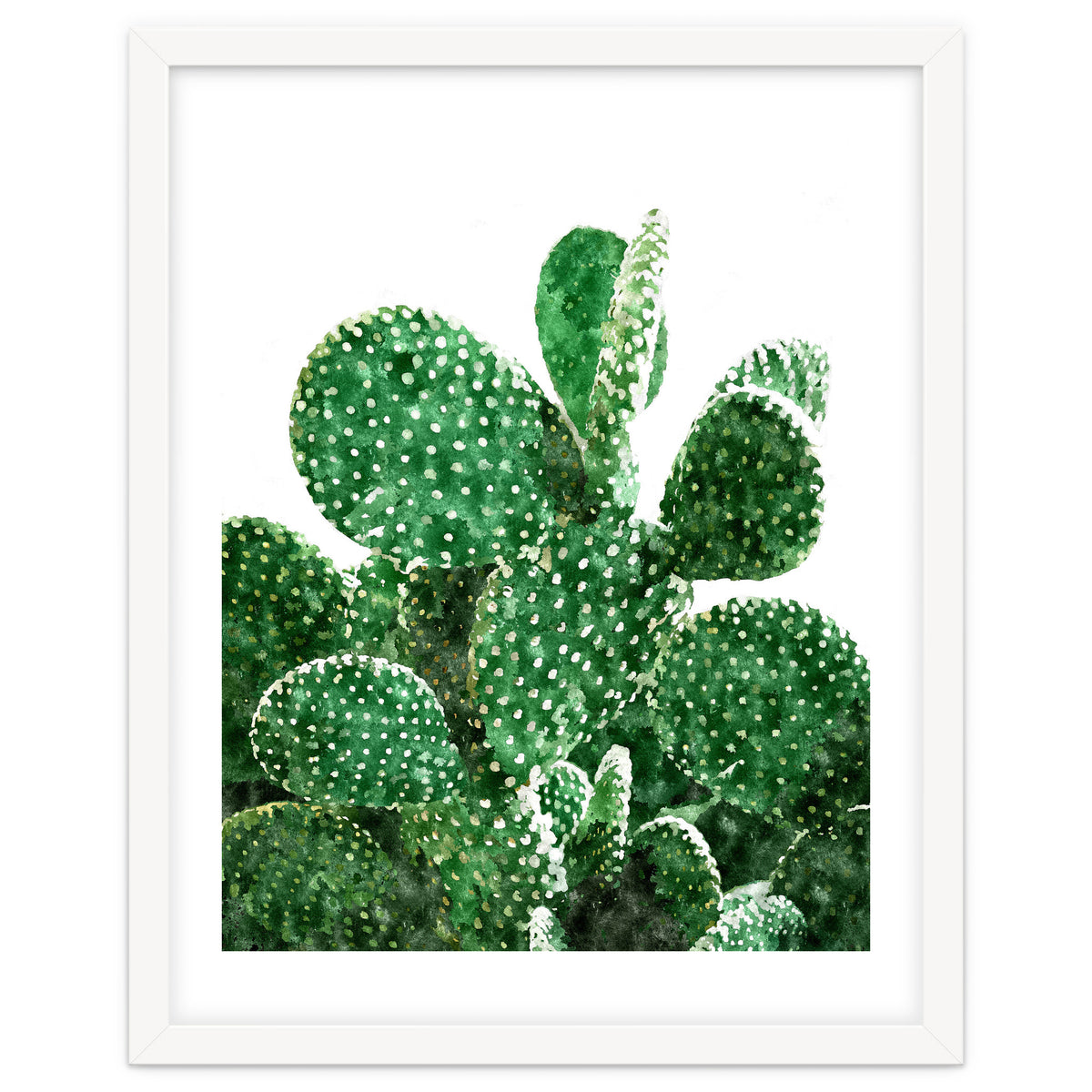 Velvet Cactus | Watercolor Botanical Plants | Minimal Boho Scandinavian Painting