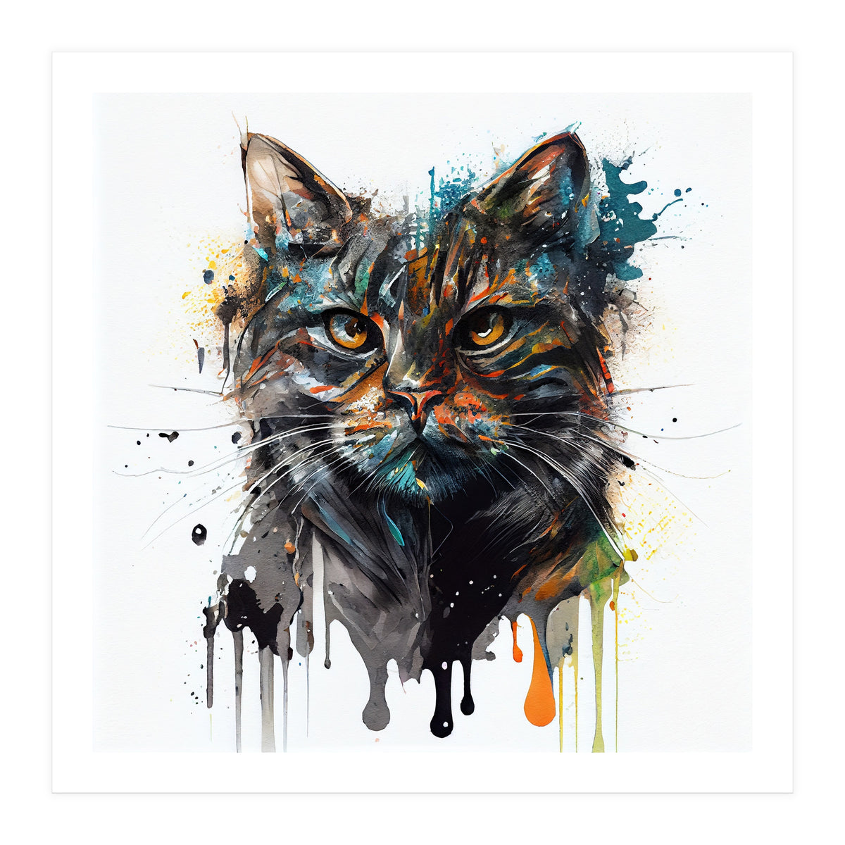 Watercolor Cat (Print Only)