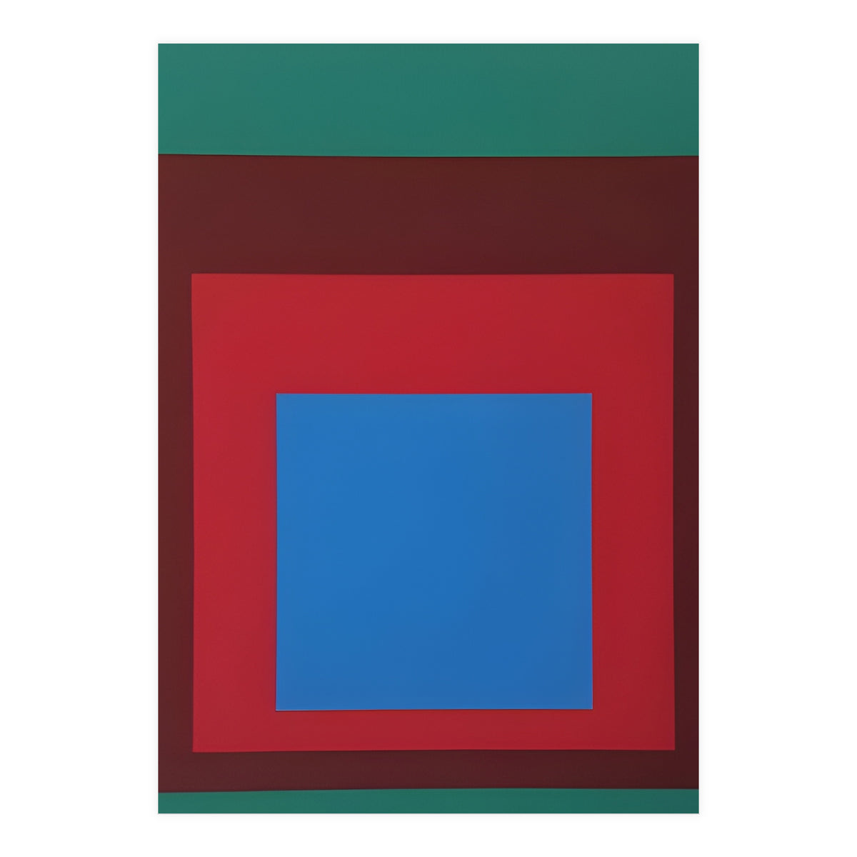 Josef Albers - HOMAGE TO THE SQUARE: Green, Red, Blue (Print Only)
