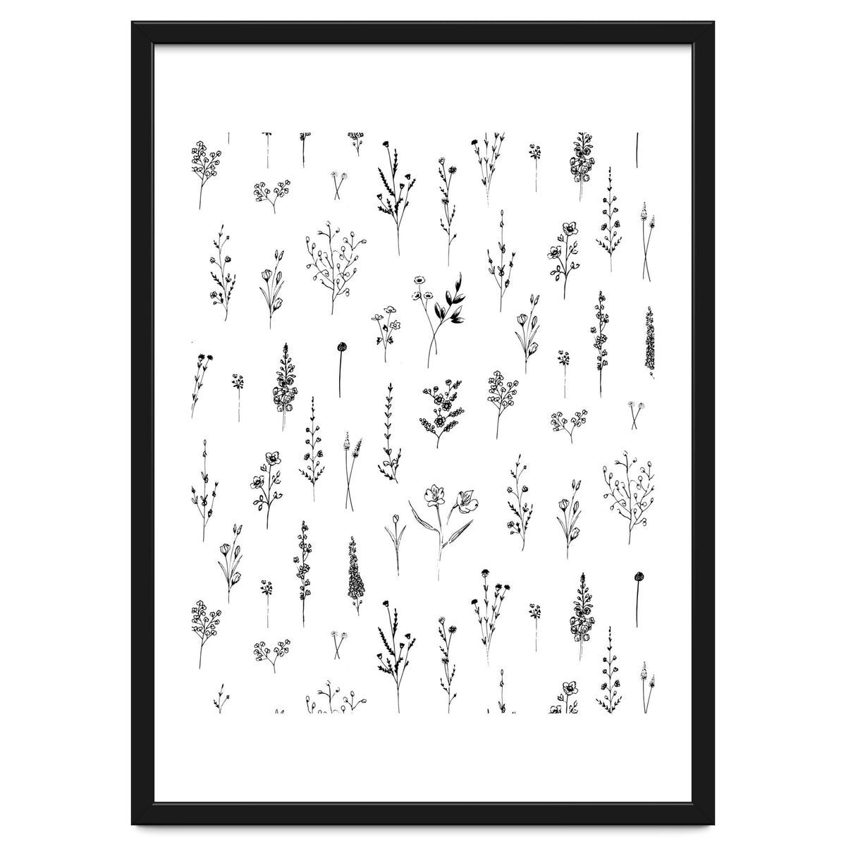 Wildflowers Minimalist Pattern