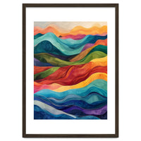 Abstract Rainbow Wave Landscape